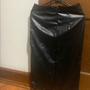 SHEIN Black Faux Leather Pencil Skirt